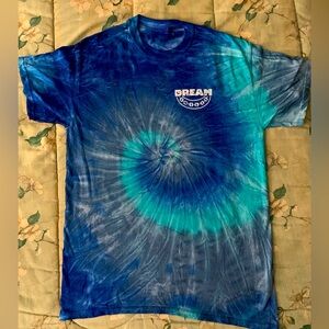 Blue Tie Dyed Cotton T-Shirt